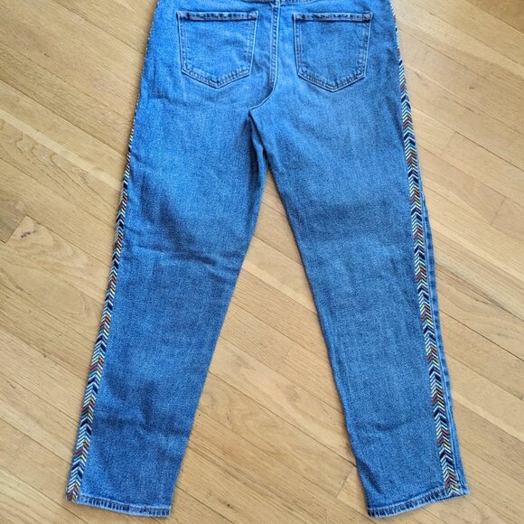 Distressed Knox Rose Jeans w/Embroidery - SZ 6 - Picture 3 of 9